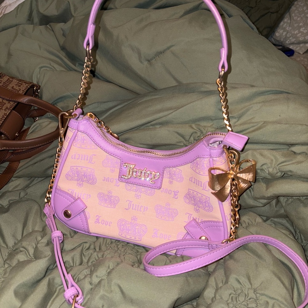 Juicy Couture Pink and Cream Shoulder Bag